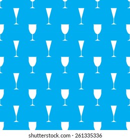 white icon glass  pattern on blue background