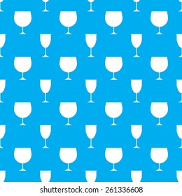 white icon glass  pattern on blue background
