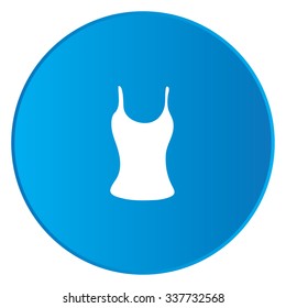 A White Icon Isolated on a Blue Button - Vest Top