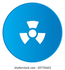 A White Icon Isolated on a Blue Button - Radio Active