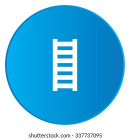 A White Icon Isolated on a Blue Button - Ladder