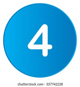 A White Icon Isolated on a Blue Button - 4