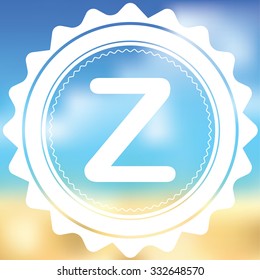 A White Icon Isolated on a Blurred Background - Z