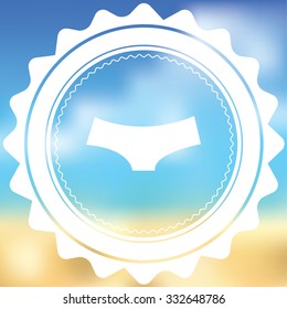 A White Icon Isolated on a Blurred Background - Womens Briefs