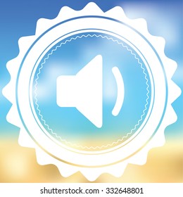 A White Icon Isolated on a Blurred Background - Volume