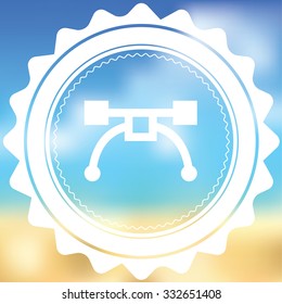 A White Icon Isolated on a Blurred Background - Pen Tool