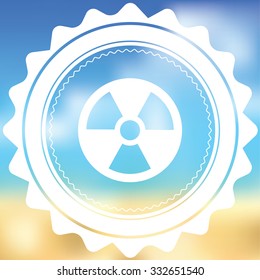 A White Icon Isolated on a Blurred Background - Radio Active