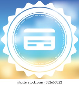 A White Icon Isolated on a Blurred Background - ID Card