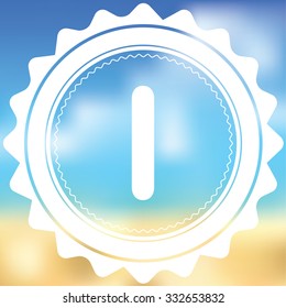 A White Icon Isolated on a Blurred Background - I