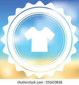 A White Icon Isolated on a Blurred Background - T Shirt