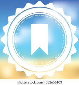 A White Icon Isolated on a Blurred Background - Banner
