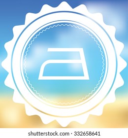 A White Icon Isolated on a Blurred Background - Iron