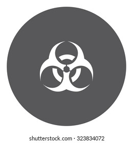 A White Icon Isolated on a Grey Background - Radio Active Rounded