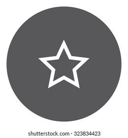 A White Icon Isolated on a Grey Background - Star