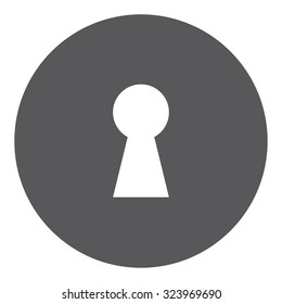 A White Icon Isolated on a Grey Background - Keyhole