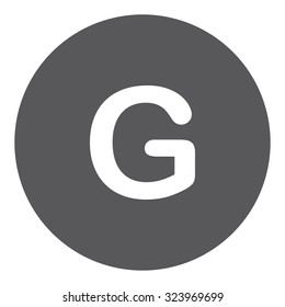A White Icon Isolated on a Grey Background - G