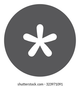 A White Icon Isolated on a Grey Background - Blobbed Star