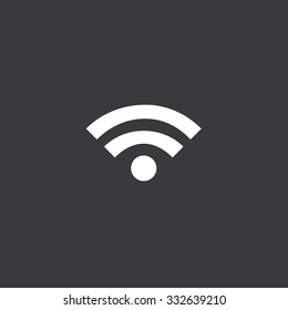 A White Icon Isolated on a Grey Background - Radar