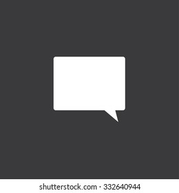 A White Icon Isolated on a Grey Background - Speech Bubble