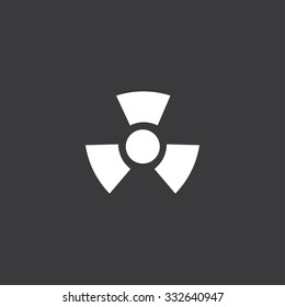 A White Icon Isolated on a Grey Background - Radio active