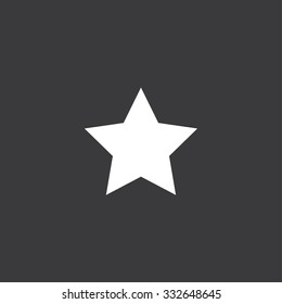 A White Icon Isolated on a Grey Background - Star