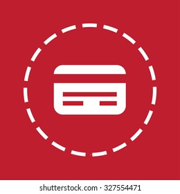 A White Icon Isolated on a Maroon Background - ID Card