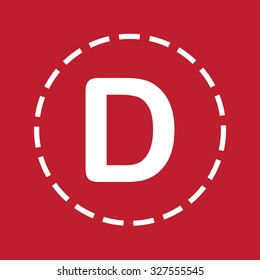 A White Icon Isolated on a Maroon Background - D