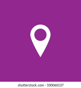 A White Icon Isolated on a Purple Background - Pointer