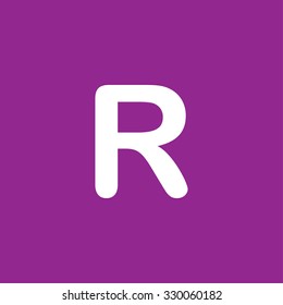 A White Icon Isolated on a Purple Background - R