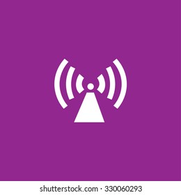 A White Icon Isolated on a Purple Background - Radar
