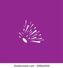A White Icon Isolated on a Purple Background - Explosion
