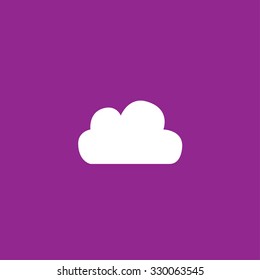 A White Icon Isolated on a Purple Background - Cloud