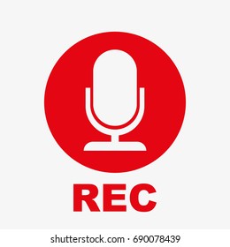 white icon on a red circle
