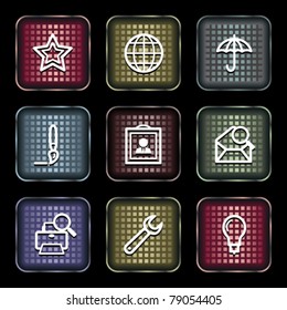 White icons on color buttons 9