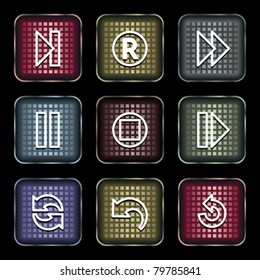 White icons on color buttons 29