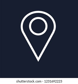 White icons, signs set on a black background. Vector illustration