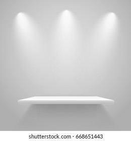 White illuminated shelf