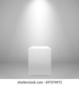 Branco iluminado ficar na parede. Montagem de vetor
