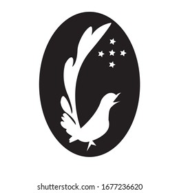 White Illustration Bird logo vector design