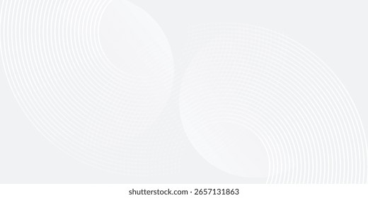 Weiße Illustrationen geometrische abstrakte Hintergrund Überlappungsschicht auf hellen Raum mit Linien Effektkreise 