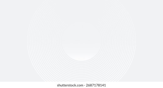 Ilustraciones blancas geométricas abstractas de fondo superponen la capa en el círculo brillante