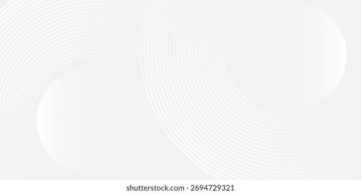 Las ilustraciones blancas geométricas abstractas de fondo se superponen a la capa en el espacio brillante con líneas efecto forma de luz simple
