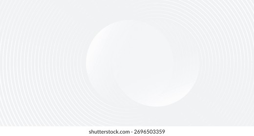 Weiße Illustrationen geometrische abstrakte Hintergrund Überlappungsschicht auf hellen Raum mit Linien Effekt Kreise Linie gut schön