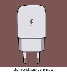 cargador de teléfono celular de ilustrador blanco, vector en formato eps