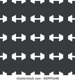 White image of barbell repeated on black background