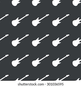 White image of electric guitar repeated on black background
