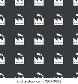 White image of factory building repeated on black background
