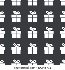 White image of gift box repeated on black background