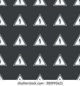 White image of high voltage sign repeated on black background