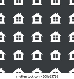 White image of house with window repeated on black background